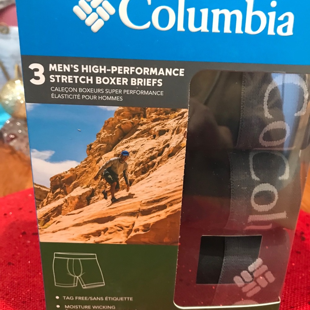 Men’s Columbia, Performance Stretch Box Briefs